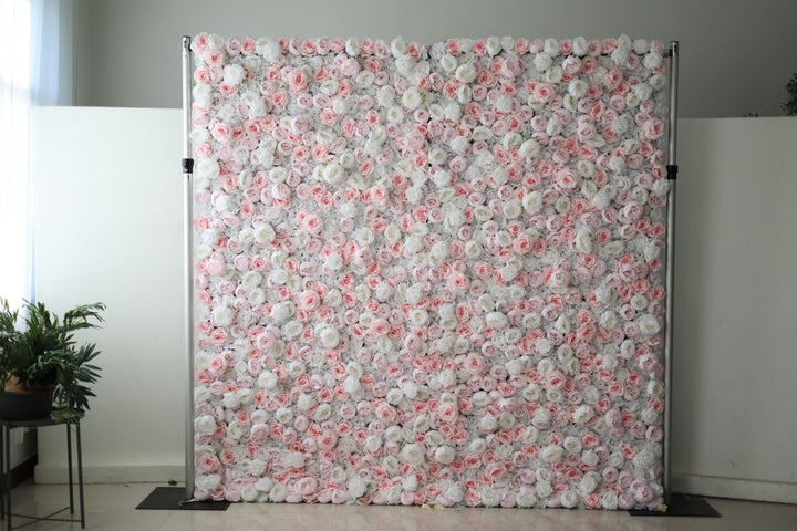 White And Pink Roses And Peonies, Artificial Flower Wall, Wedding Party Backdrop