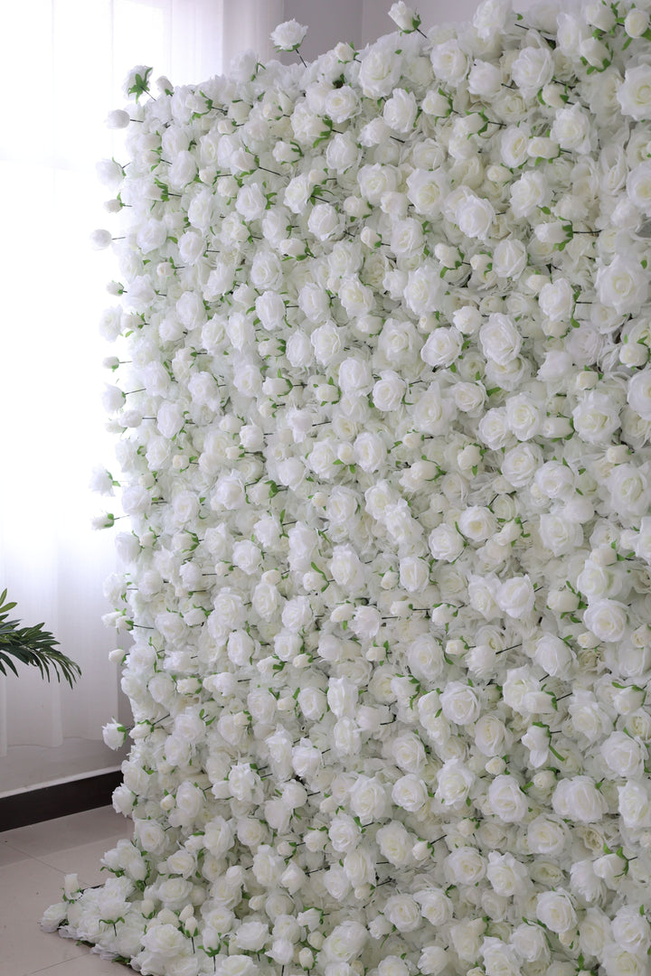 White Roses, Artificial Flower Wall, Wedding Party Backdrop