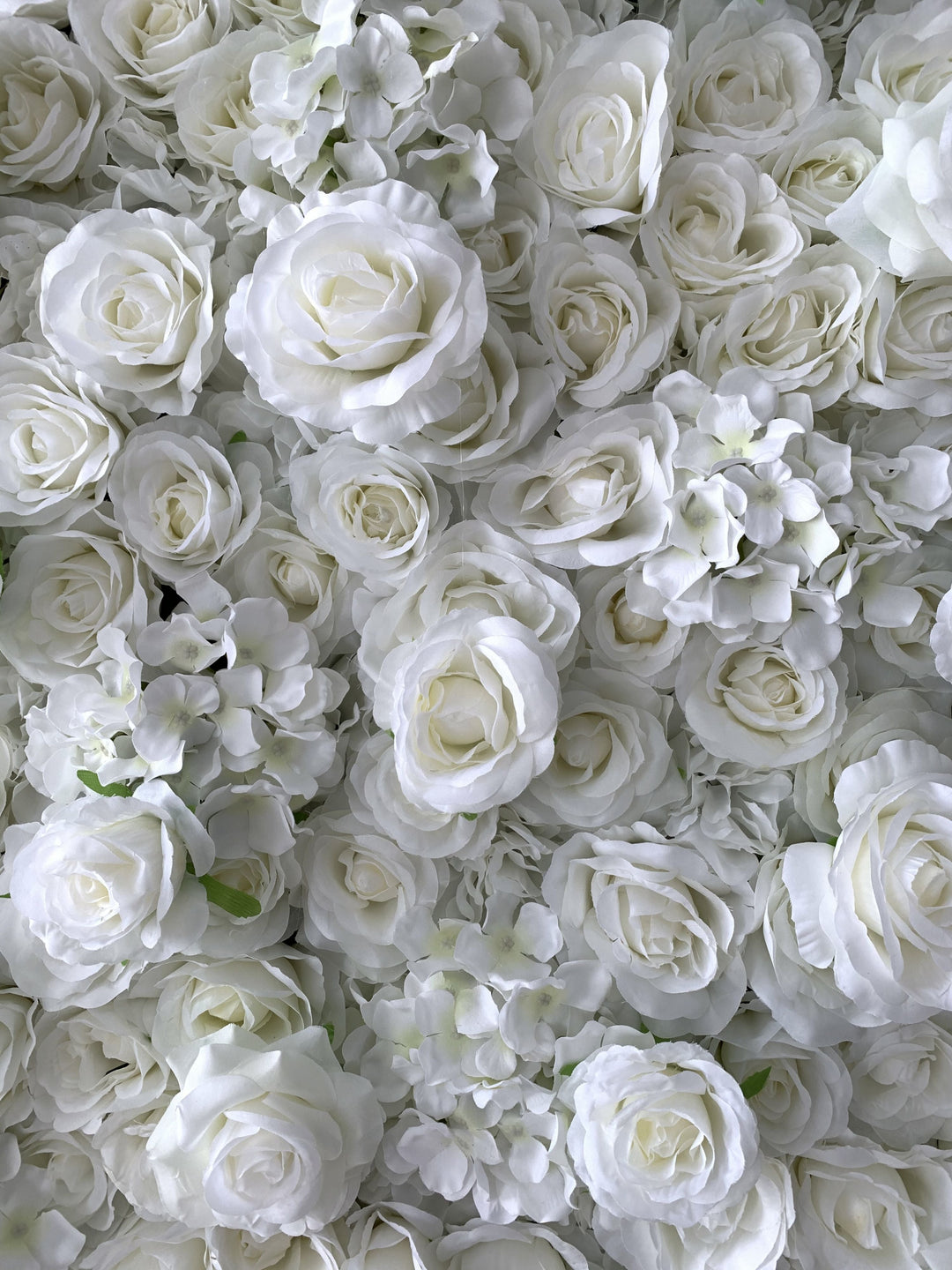 White Roses And Hydrangeas, Artificial Flower Wall, Wedding Party Backdrop