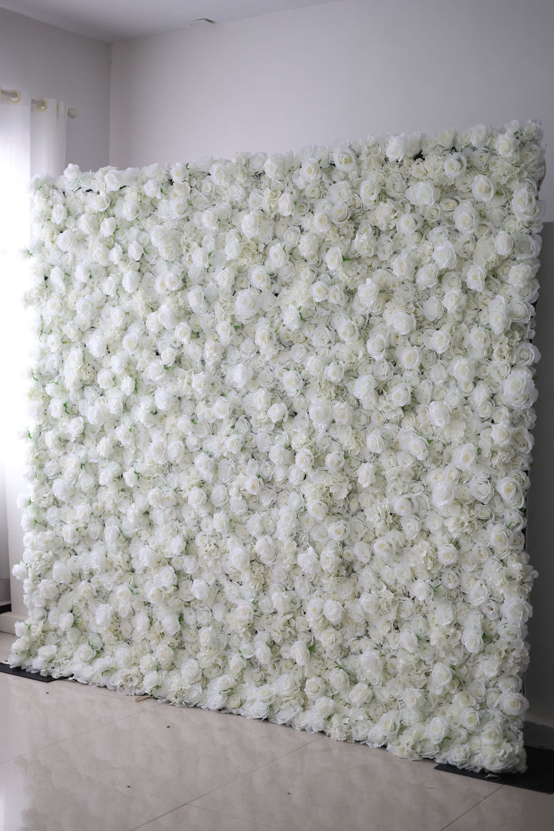 White Roses And Hydrangeas, Artificial Flower Wall, Wedding Party Backdrop