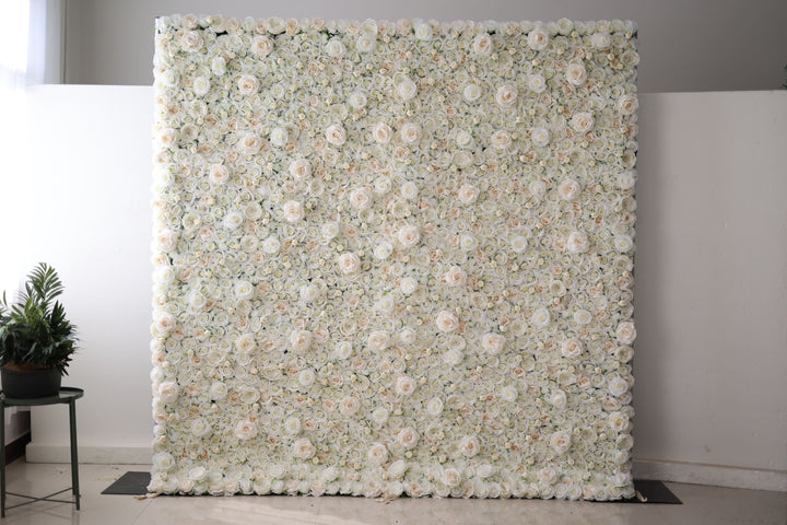 White Roses And Peonies, Artificial Flower Wall, Wedding Party Backdrop