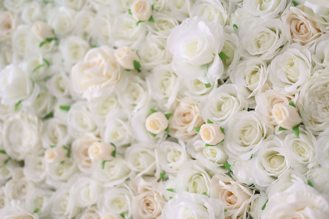 White Roses And Peonies, Artificial Flower Wall, Wedding Party Backdrop