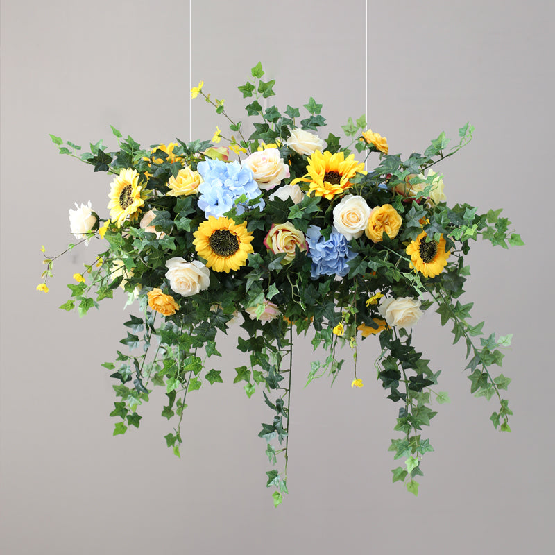 Hanging Sunflower, Yellow Artificial Flowers, Diy Wedding Flowers