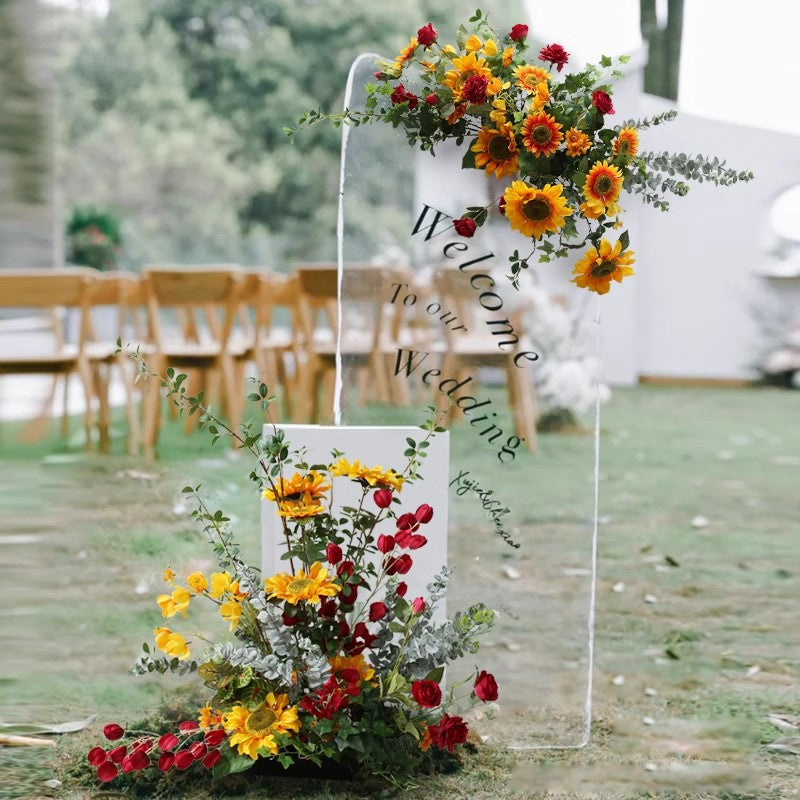 Sunflower Artificial Arrangements, Yellow Artificial Flowers, Diy Wedding Flowers
