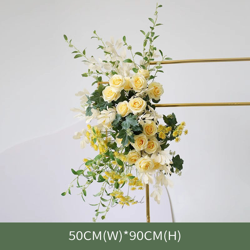 Yellow Rose Wedding Style, Yellow Artificial Flowers, Diy Wedding Flowers