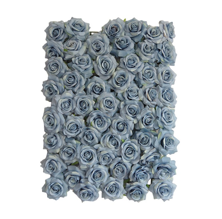 Blue Roses, Artificial Flower Wall Backdrop