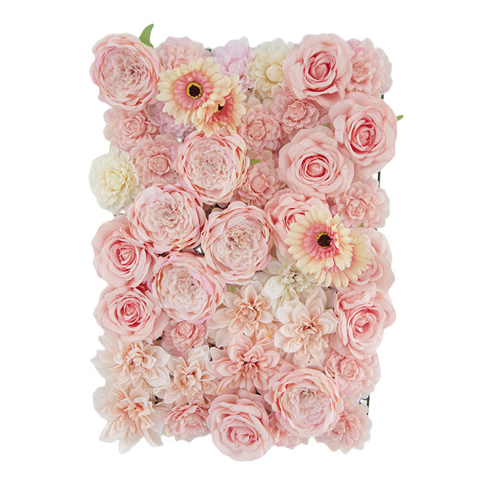 Blush Pink Roses And Peony, Artificial Flower Wall Backdrop