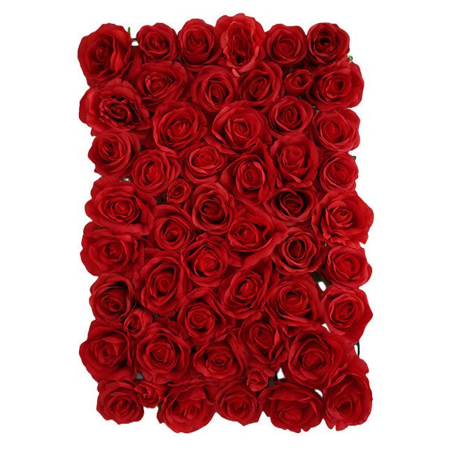 Dark Red Roses, Artificial Flower Wall Backdrop