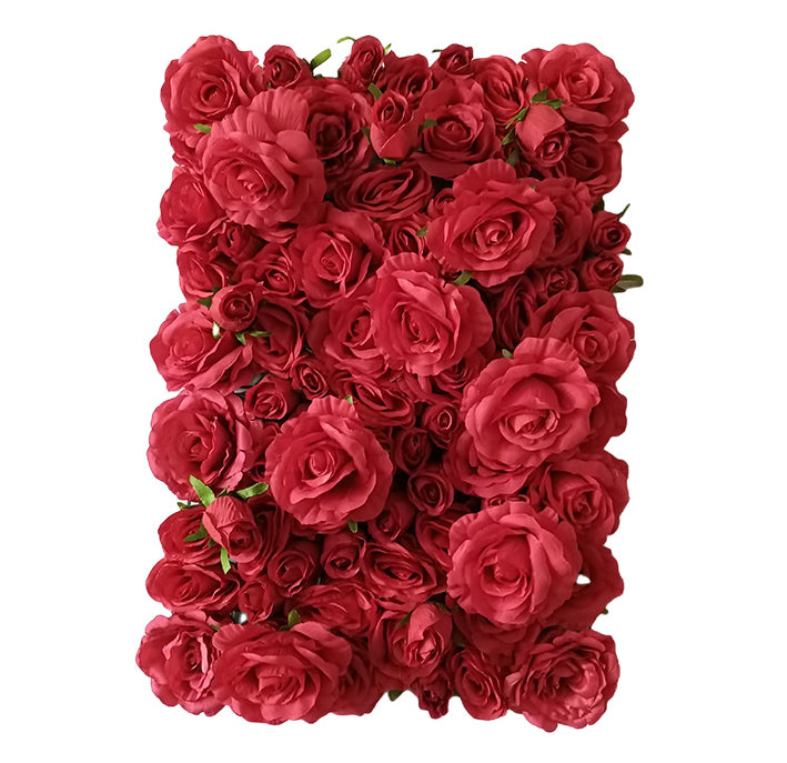 Luxurious 3D Red Roses, Artificial Flower Wall Backdrop