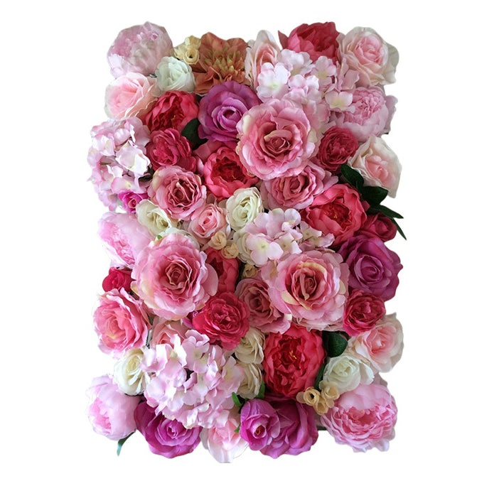 Luxurious 3D Rose-Red Roses And Peony, Artificial Flower Wall Backdrop