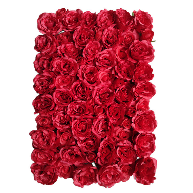 Luxurious Red Roses, Artificial Flower Wall Backdrop