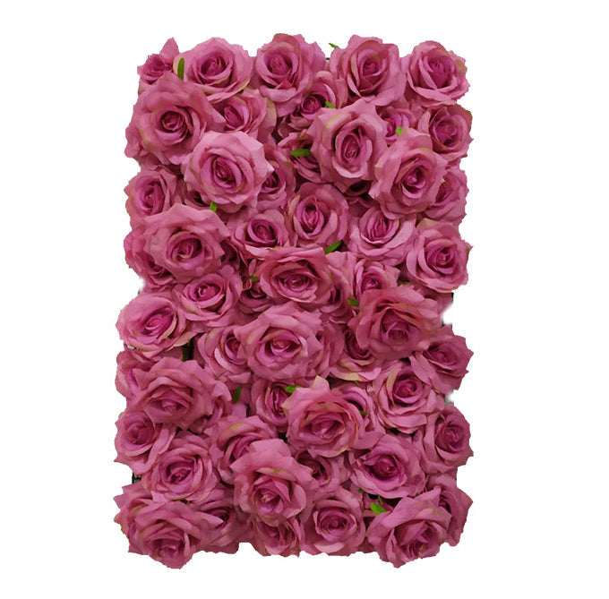 Rose-Pink Roses, Artificial Flower Wall Backdrop