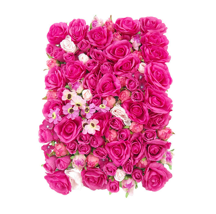 Rose-Red And Light-Pink Roses, Artificial Flower Wall Backdrop