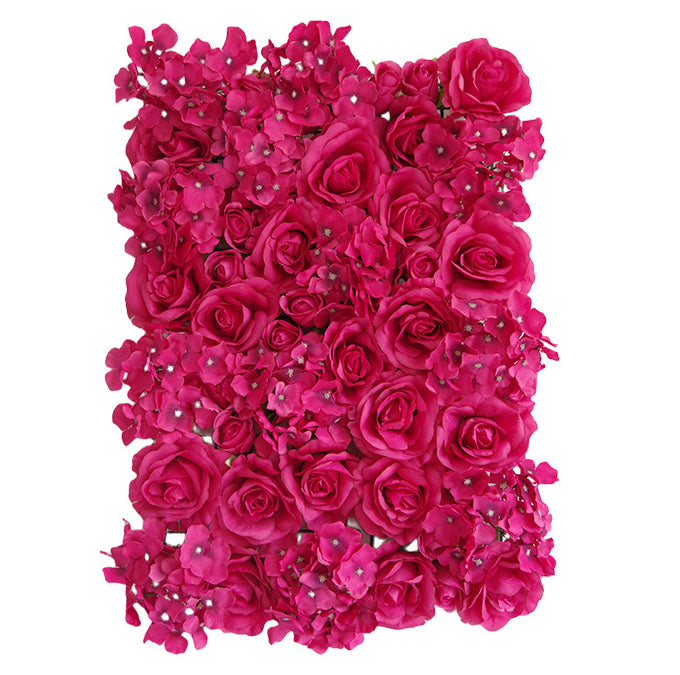 Rose Red Roses And Hydrangeas, Artificial Flower Wall Backdrop